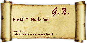 Gadó Noémi névjegykártya